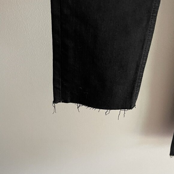 Rag & Bone Women SZ 26 Black Dark Wash Ankle Skinny Raw Hem Denim Jeans - Picture 3 of 13